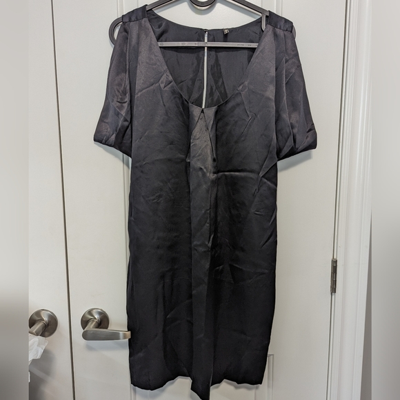 7 For All Mankind Mini Black Silk Dress​​ - Picture 8 of 10